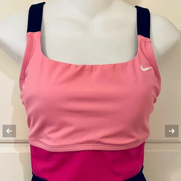 Nike color block tankini swimsuit XL New NWT - Picture 4 of 7